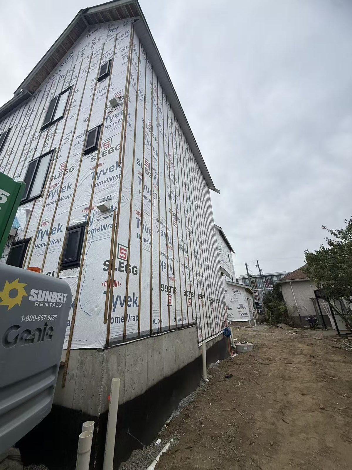 Festubert Street structural framing progress photo 2