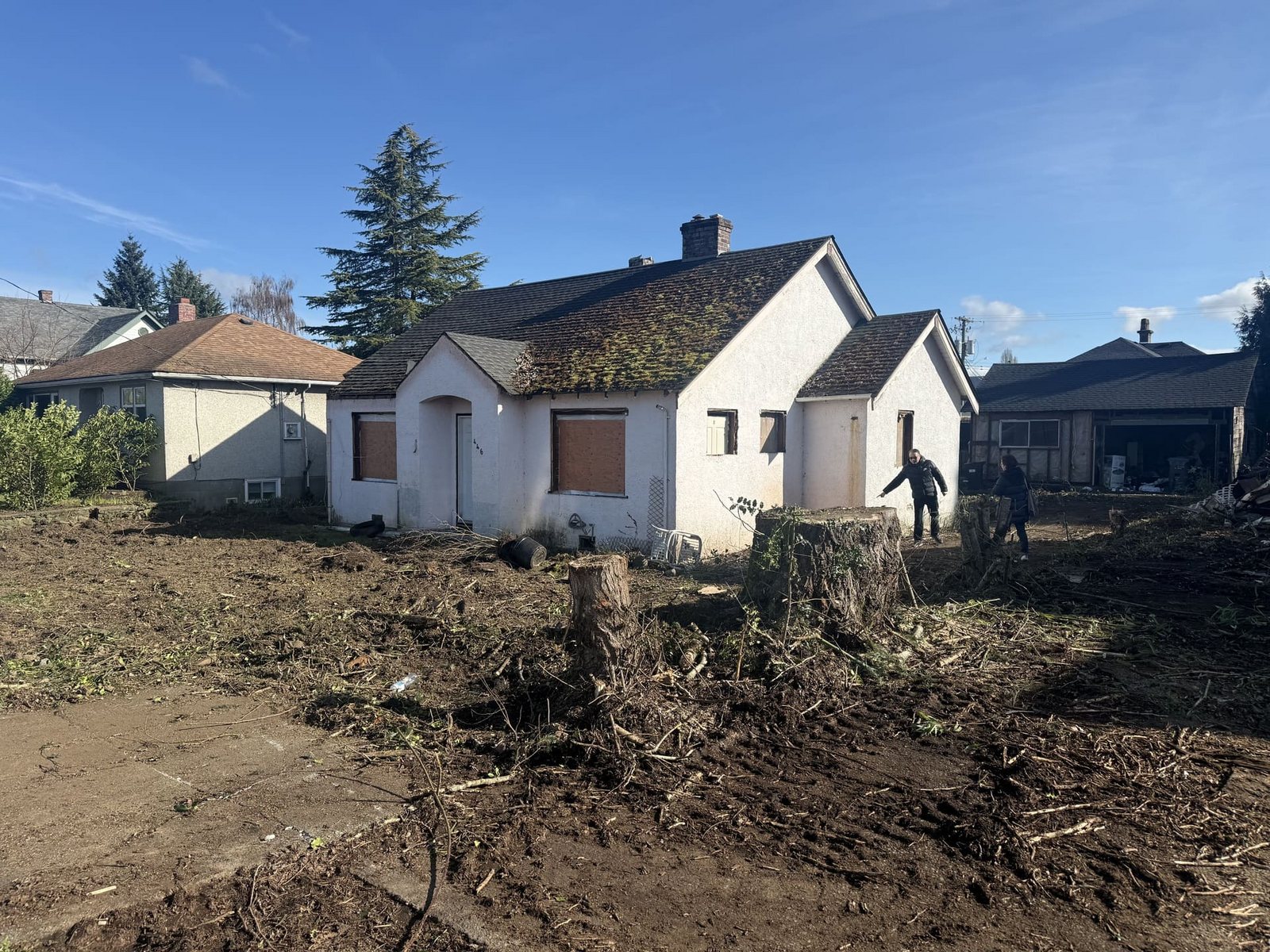 Demolition and foundation work, view 3