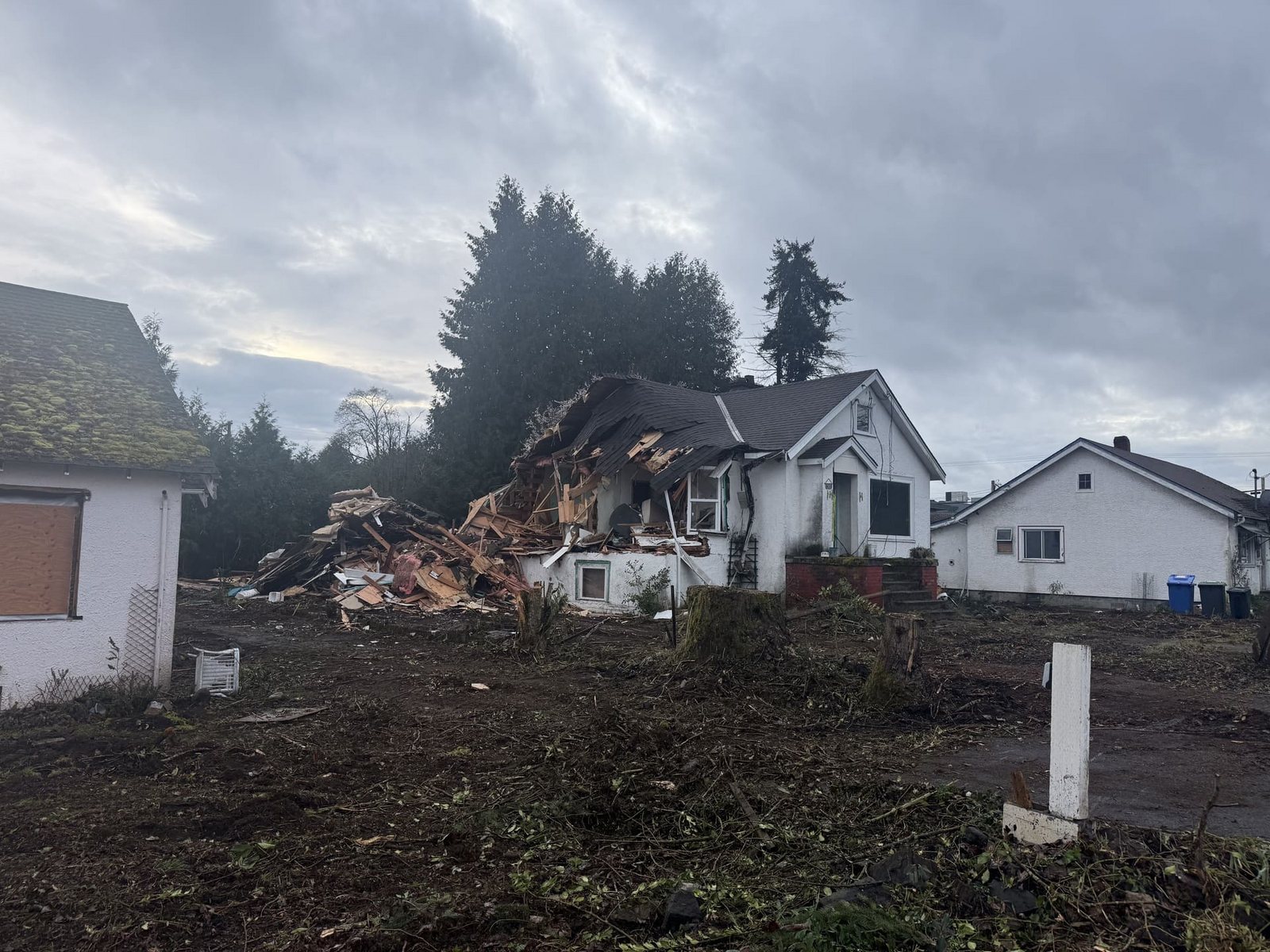 Demolition and foundation work, view 5